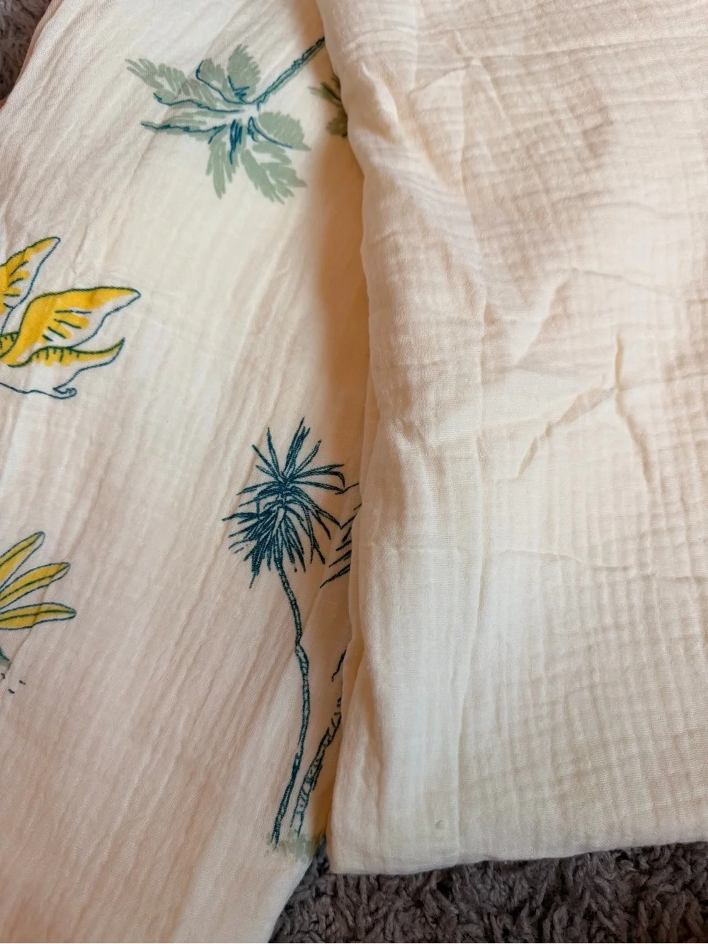 NEW Pack of 2 Cotton Hushlibaby Muslin Dinosaur Swaddles